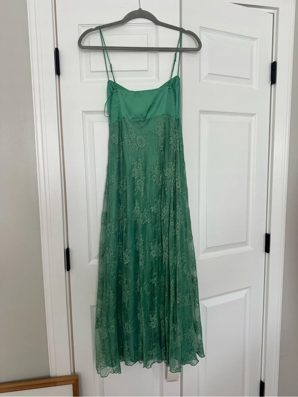 Abercrombie & Fitch Mint Green Julia Lace Maxi Slip Dress